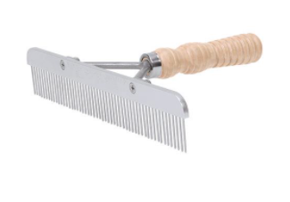 Weaver Blunt Tooth Comb with Wood Handle and Stainless Steel Replaceable Blade