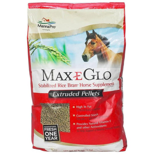 MANNA PRO MAX-E-GLO RICE BRAN PELLET SUPPLEMENT FOR HORSES